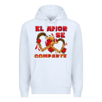 White el amor se comparte with churros Premium Hoodie - AdoDesignShop