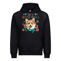 Black life is better with a corgi Urban Hoodie - Jasminsmagicworld
