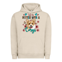 Pigment French Oak life is better with a corgi Urban Hoodie - Jasminsmagicworld