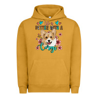 Pigment Peanut Butter life is better with a corgi Urban Hoodie - Jasminsmagicworld