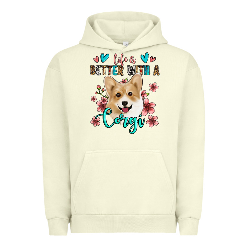 Life Is Better With A Corgi Urban Hoodie by Jasminsmagicworld | Teevron