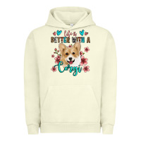 Pigment Pistachio life is better with a corgi Urban Hoodie - Jasminsmagicworld