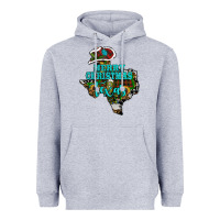 Heather Grey Merry Christmas Texas Map Heavyweight Hoodie - RanaPortraitStore