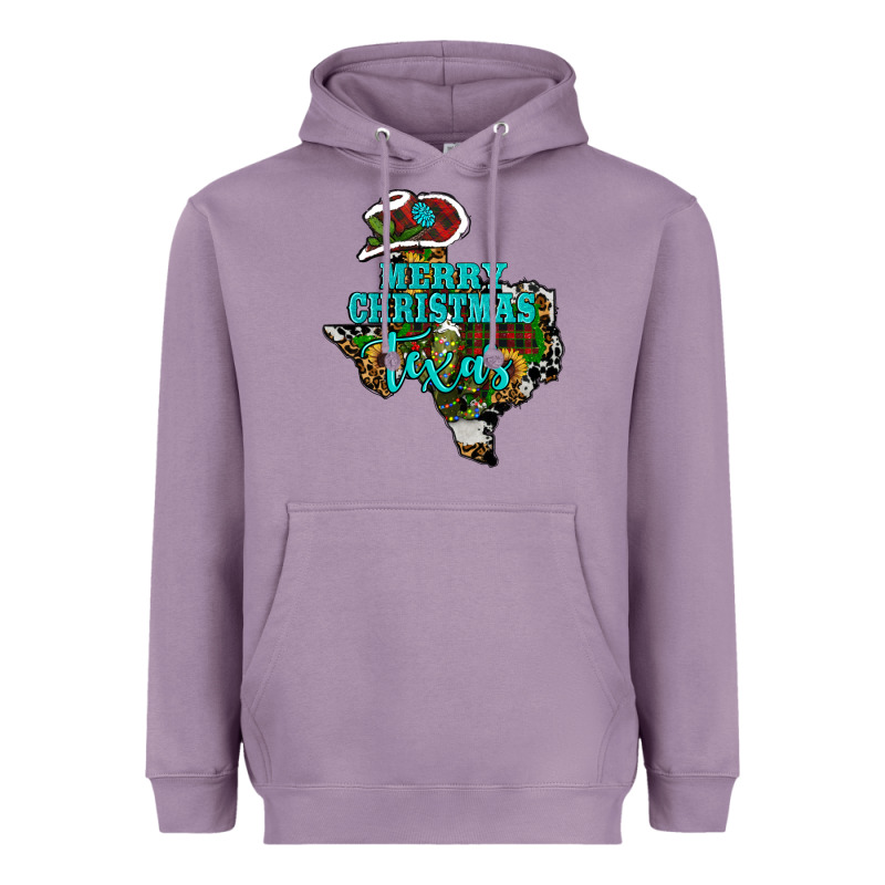 Merry Christmas Texas Map Heavyweight Hoodie by RanaPortraitStore | Teevron