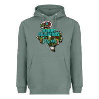 Sage Merry Christmas Texas Map Heavyweight Hoodie - RanaPortraitStore