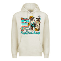 Oatmeal Heather rn registered nurse Premium Hoodie - Artiststas