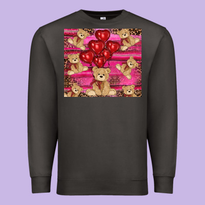 Valentine's Day Tedybear Tumbler Premium Sweatshirt Designed By Ranaportraitstore