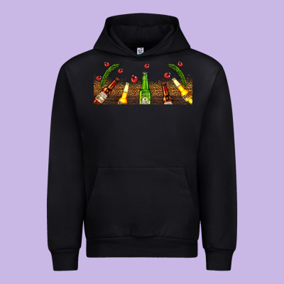 Beer Party For Christmas Urban Hoodie Designed By Adodesignshop