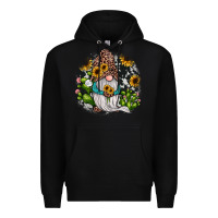 Black gnomes sunflower cactus Premium Hoodie - JahusDesignShop