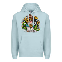Blue Mist gnomes sunflower cactus Premium Hoodie - JahusDesignShop