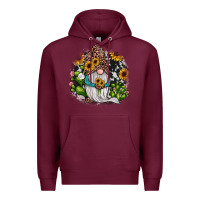 Burgundy gnomes sunflower cactus Premium Hoodie - JahusDesignShop
