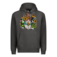 Charcoal Heather gnomes sunflower cactus Premium Hoodie - JahusDesignShop