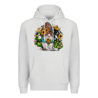 Dove Grey gnomes sunflower cactus Premium Hoodie - JahusDesignShop