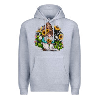 Heather Grey gnomes sunflower cactus Premium Hoodie - JahusDesignShop