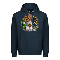 Navy gnomes sunflower cactus Premium Hoodie - JahusDesignShop