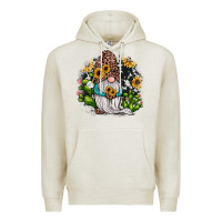 Oatmeal Heather gnomes sunflower cactus Premium Hoodie - JahusDesignShop