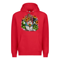 Red gnomes sunflower cactus Premium Hoodie - JahusDesignShop