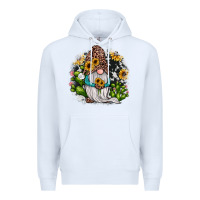 White gnomes sunflower cactus Premium Hoodie - JahusDesignShop