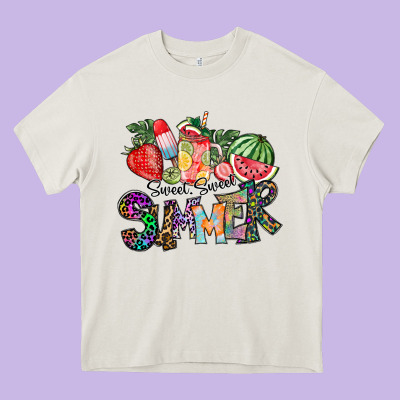 Sweet Sweet Summer Heavy Core Tee Designed By Cowhidedigitalart