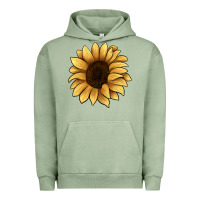 Pigment Oil Green sunflower Urban Hoodie - JahusDesignShop