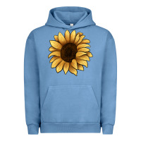 Pigment Pebble Blue sunflower Urban Hoodie - JahusDesignShop