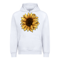 White sunflower Urban Hoodie - JahusDesignShop