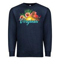 Navy summer virginia Premium Sweatshirt - texasbilliewilder