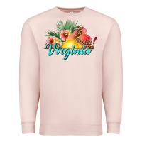 Pale Pink summer virginia Premium Sweatshirt - texasbilliewilder