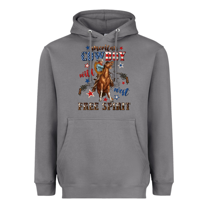 American Cowboy Wild West Free Spirit Heavyweight Hoodie by texasbilliewilder | Teevron