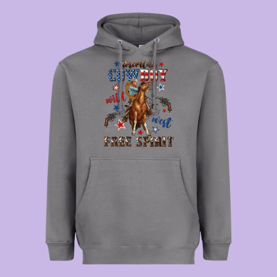Heavyweight Hoodie american cowboy wild west free spirit