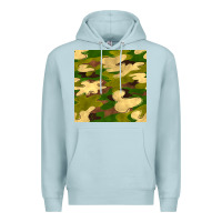 Blue Mist camouflage seamless pattern Premium Hoodie - BundleAndBundleShop