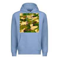 Colony Blue camouflage seamless pattern Premium Hoodie - BundleAndBundleShop