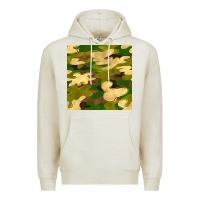 Oatmeal Heather camouflage seamless pattern Premium Hoodie - BundleAndBundleShop