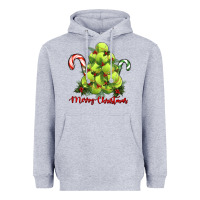 Heather Grey Merry Christmas Tennis Heavyweight Hoodie - RanaPortraitStore