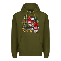 Army Green farm truck,noel gnome Premium Hoodie - JahusDesignShop