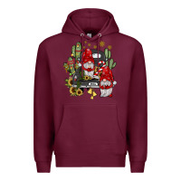 Burgundy farm truck,noel gnome Premium Hoodie - JahusDesignShop