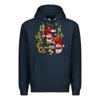 Navy farm truck,noel gnome Premium Hoodie - JahusDesignShop