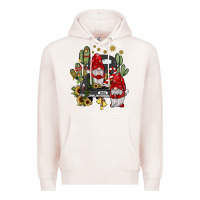 Pale Pink farm truck,noel gnome Premium Hoodie - JahusDesignShop