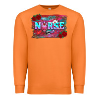 Carrot valentine's day nurse with leopard and turquoise background Premium Sweatshirt - RanaPortraitStore