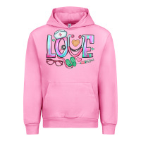 Fuchsia Pink love nurse Urban Hoodie - BundleAndBundleShop