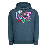 Pigment Midnight Navy love nurse Urban Hoodie - BundleAndBundleShop