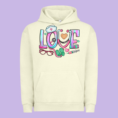 Love Nurse Urban Hoodie Designed By Bundleandbundleshop