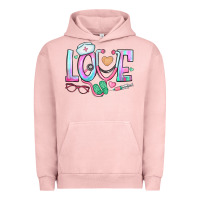 Pigment Salmon love nurse Urban Hoodie - BundleAndBundleShop