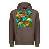 Coffee camouflage leopard gemstone seamless pattern Premium Hoodie - BundleAndBundleShop
