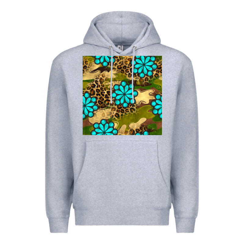 Camouflage Leopard Gemstone Seamless Pattern Premium Hoodie by BundleAndBundleShop | Teevron