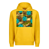 Lemon camouflage leopard gemstone seamless pattern Premium Hoodie - BundleAndBundleShop
