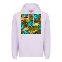 Lilac camouflage leopard gemstone seamless pattern Premium Hoodie - BundleAndBundleShop