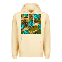 Pina Colada camouflage leopard gemstone seamless pattern Premium Hoodie - BundleAndBundleShop