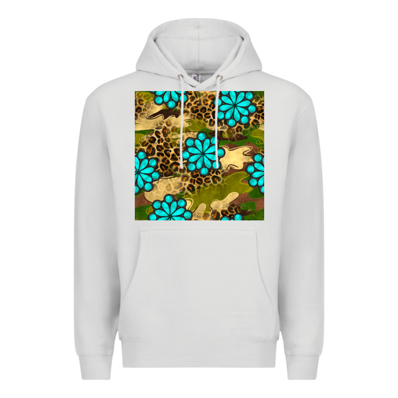 Camouflage Leopard Gemstone Seamless Pattern Premium Hoodie by BundleAndBundleShop | Teevron