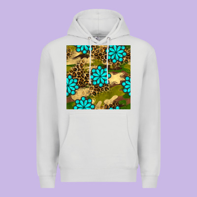 Camouflage Leopard Gemstone Seamless Pattern Premium Hoodie Designed By Bundleandbundleshop